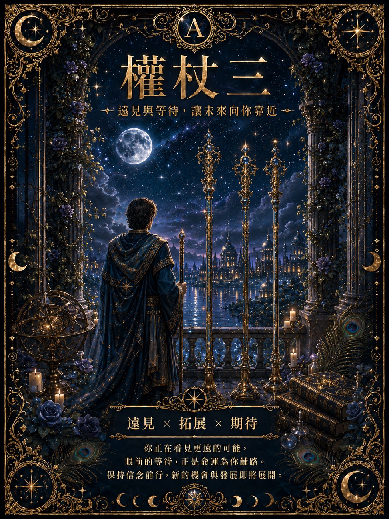 选项 A — 权杖三